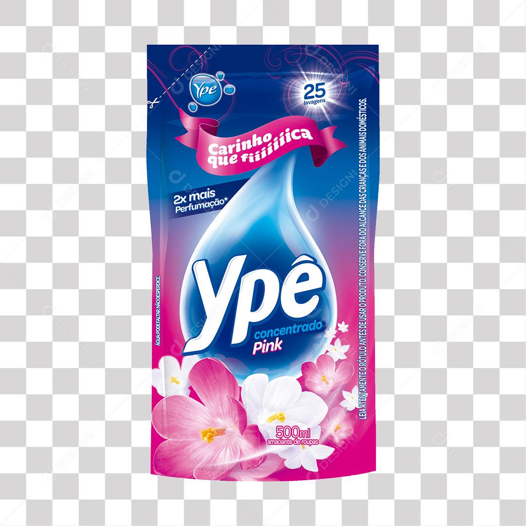 Amaciante Concentrado Ype Pink Sachê 1 Liltro PNG Transparente