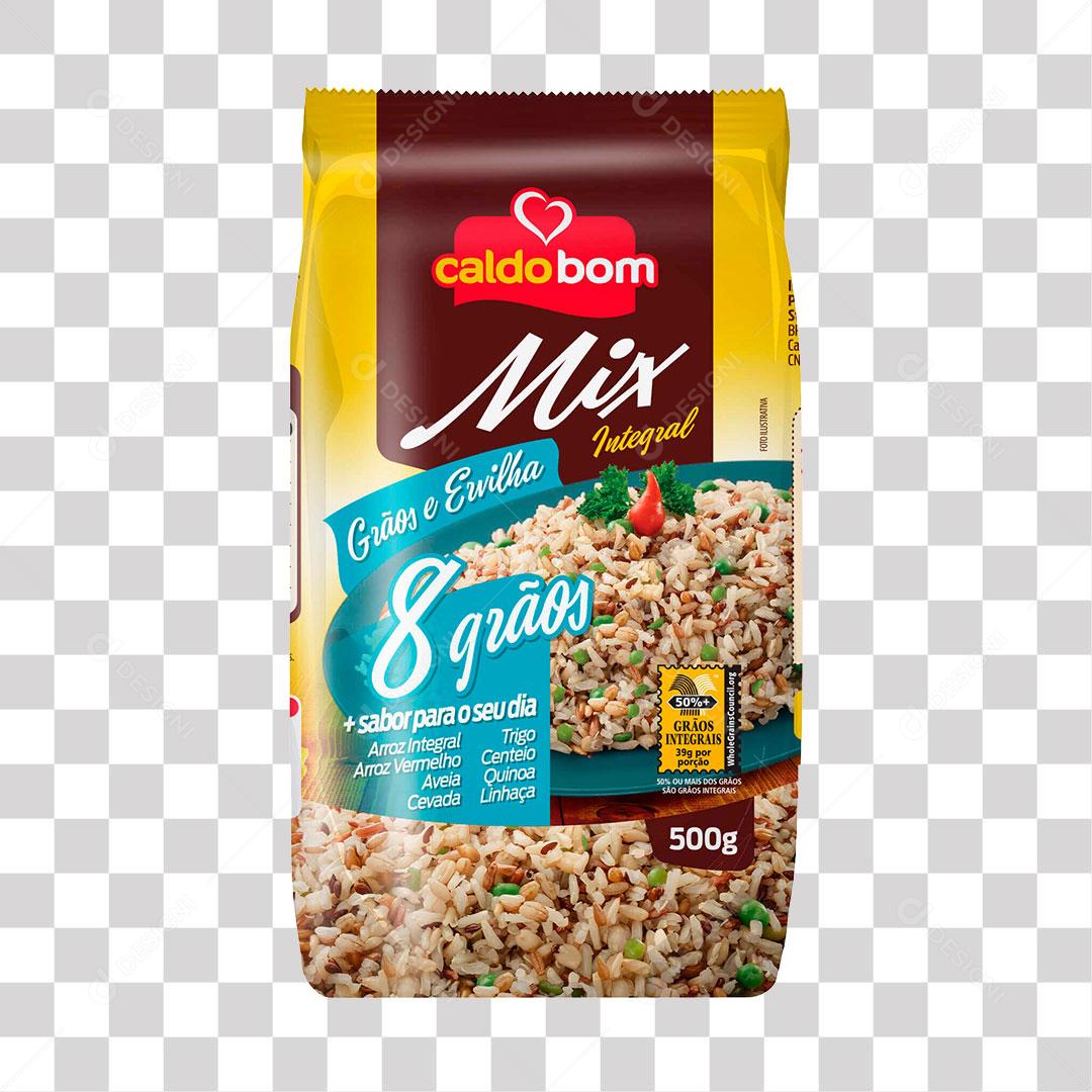 Arroz Caldo Bom Mix Integrais 8 Grãos Completo 500g PNG Transparente