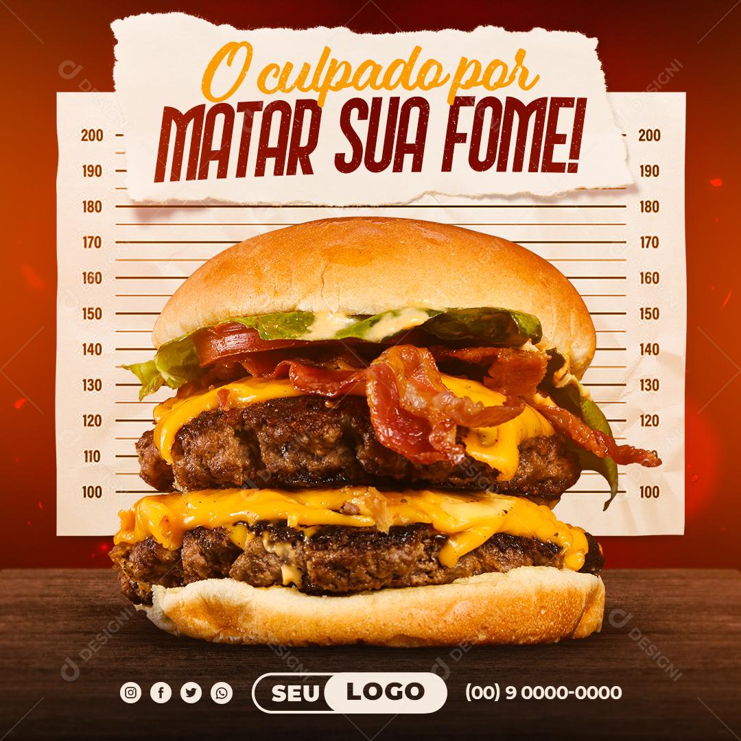 O Culpado por Matar Sua Fome Social Media PSD Editável