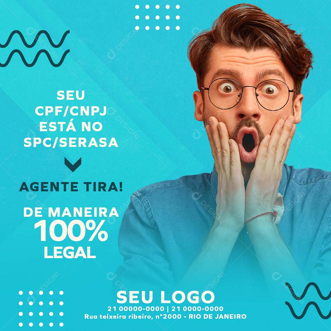 Finanças Seu Nome Esta No Serasa Agente Tira PSD Editável