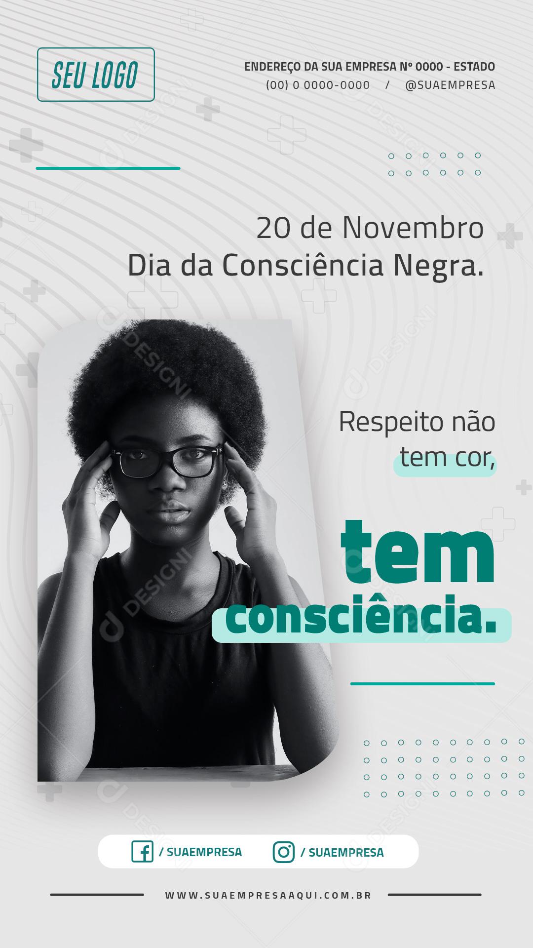 20 de Novembro Dia Da Consciência Negra Social Media PSD Editável