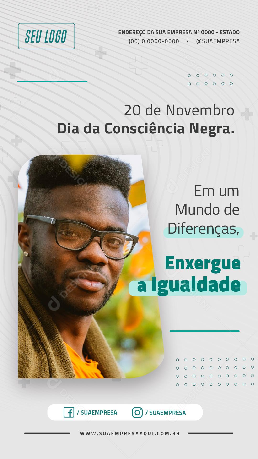 20 de Novembro Dia Da Consciência Negra Social Media PSD Editável