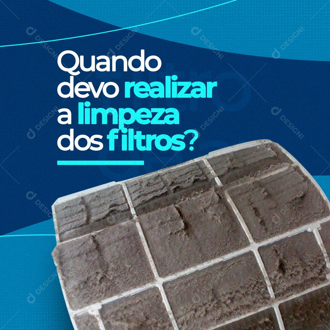 Social Media Ar-Condicionado Limpeza De Filtro