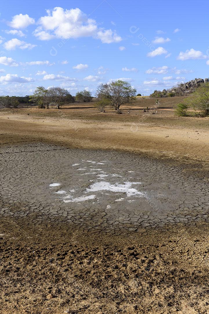 Foto Lago Seco Rachado Causado Pela Seca Paraíba Brasil Mudanças Imagem JPG