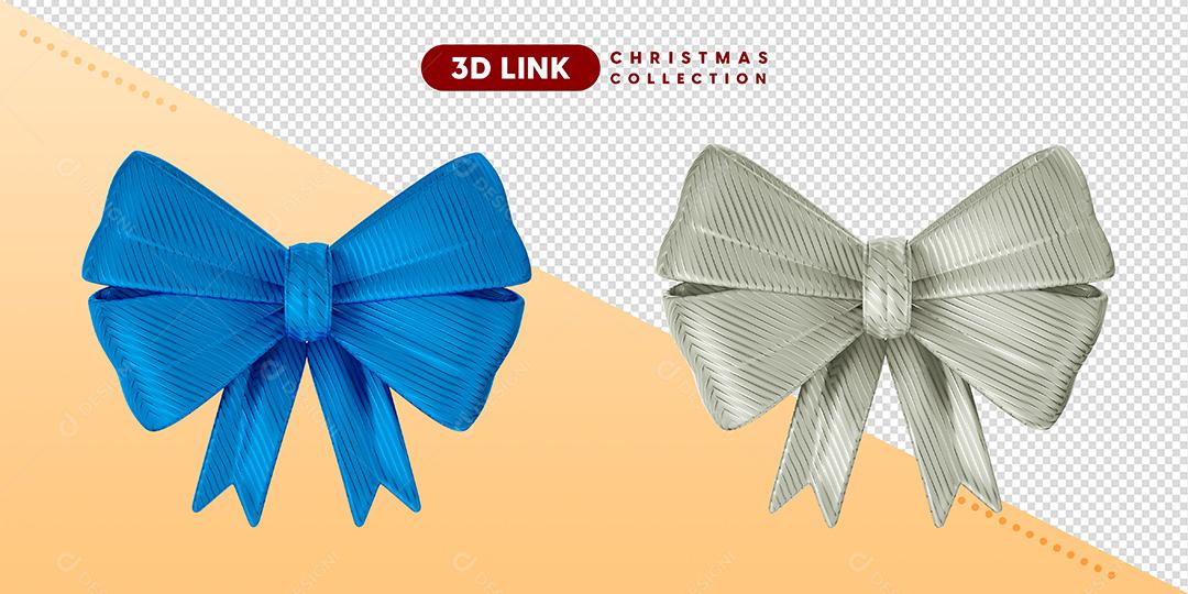 Elemento 3D Para Composição Laços De Natal PSD