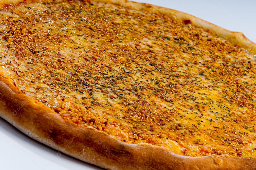 Foto Comida Pizza Carne Seca Fundo Branco Imagem JPG