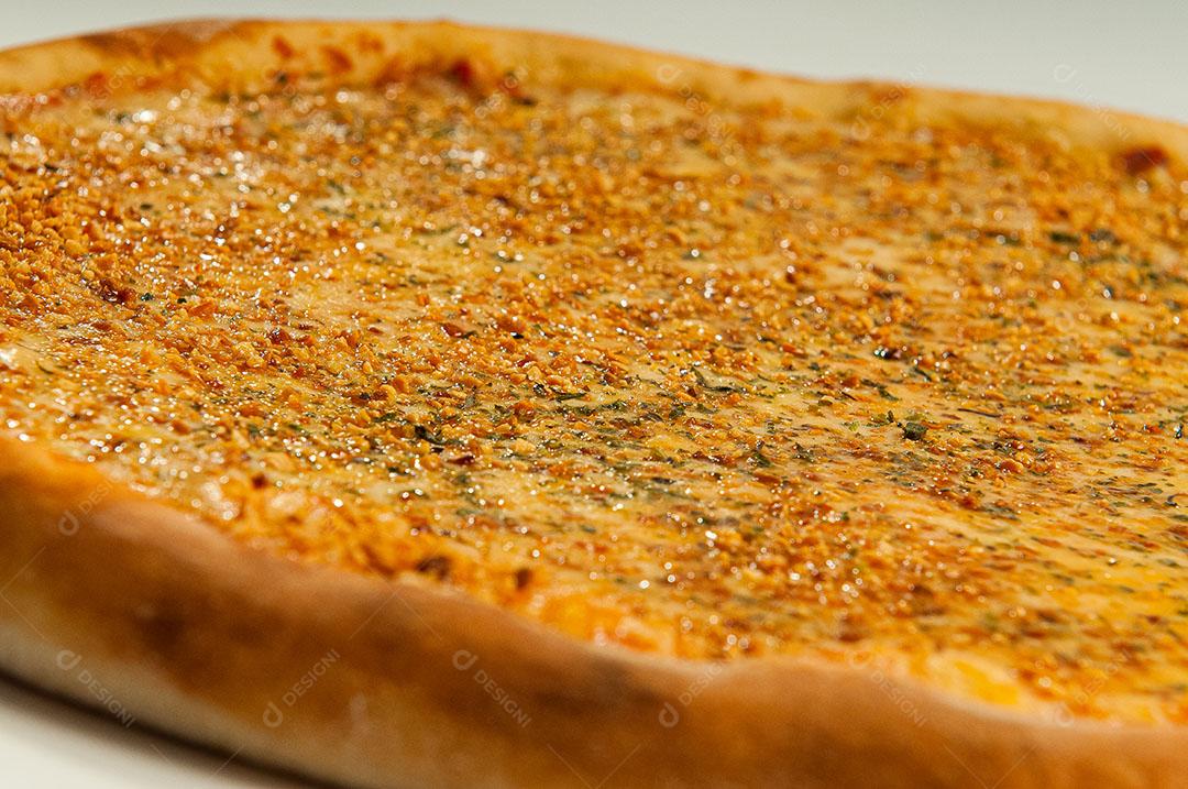 Foto Comida Pizza Carne Seca Fundo Branco Imagem JPG