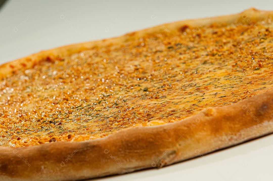 Foto Comida Pizza Carne Seca Fundo Branco Imagem JPG