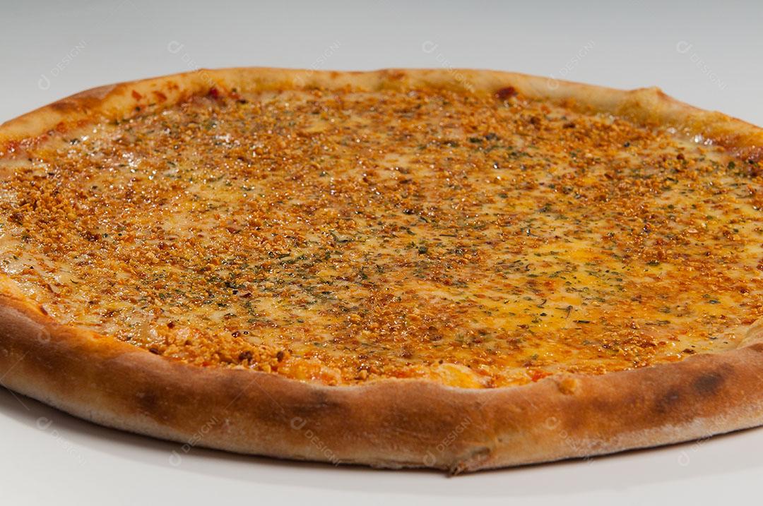 Foto Comida Pizza Carne Seca Fundo Branco Imagem JPG