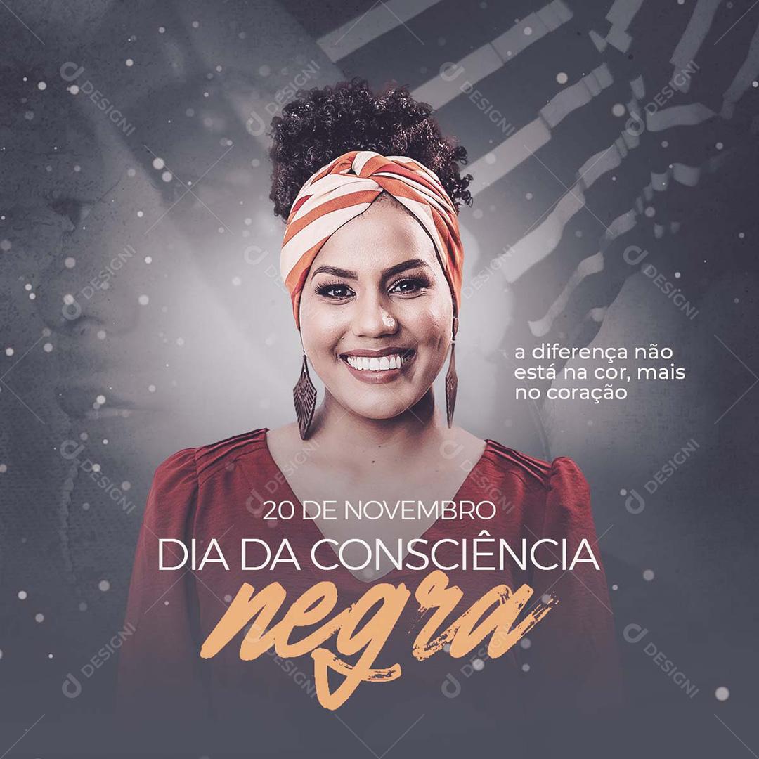 Dia da Consciência Negra Social Media PSD Editável