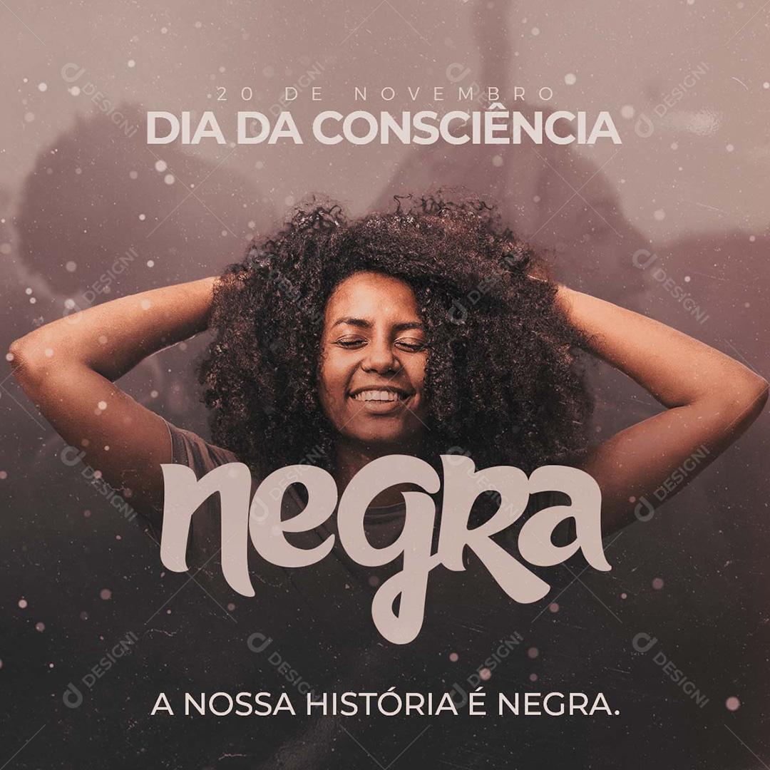 Dia da Consciência Negra Social Media PSD Editável