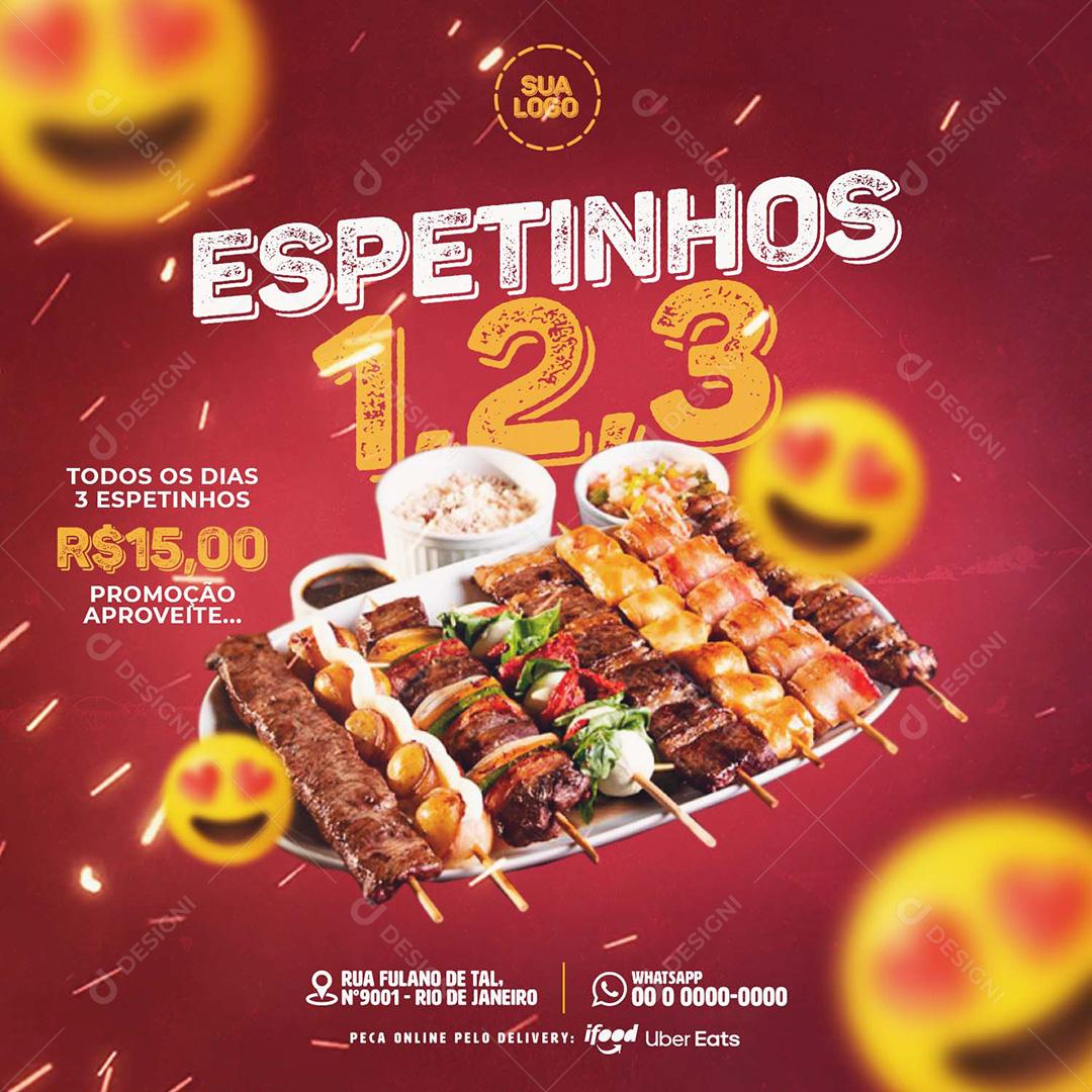 Post Espeto De Rua Social Media PSD Editável