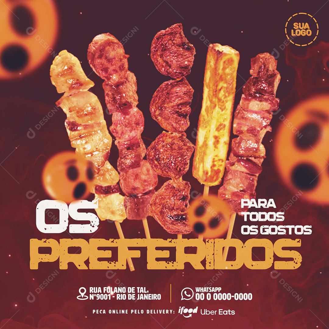 Post Espeto De Rua Os Preferidos Social Media PSD Editável