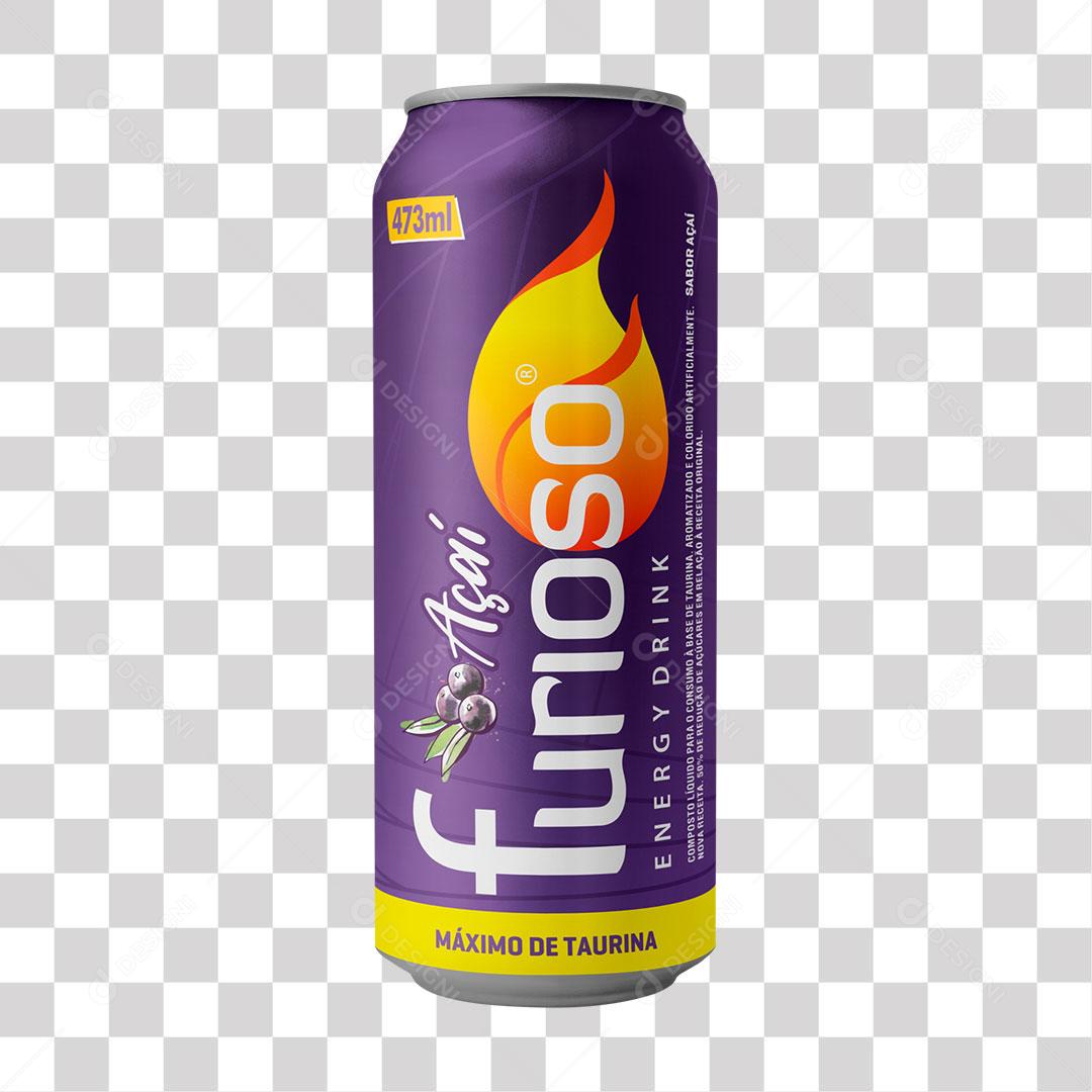 Bebida Energética Furioso Açaí 473Ml PNG Transparente