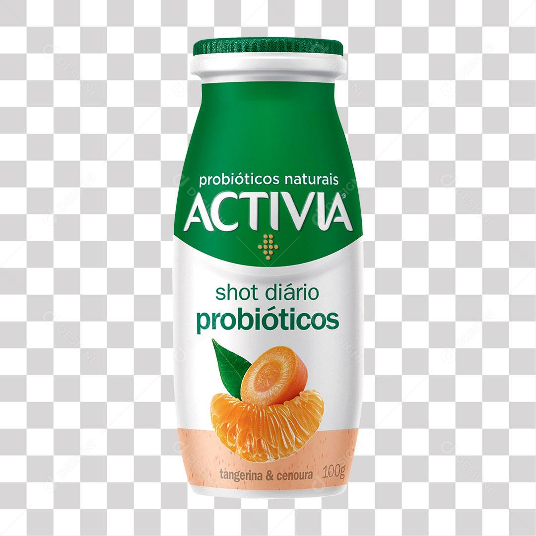 Bebida Activia Shot Sabores 100g Tangerina PNG Transparente