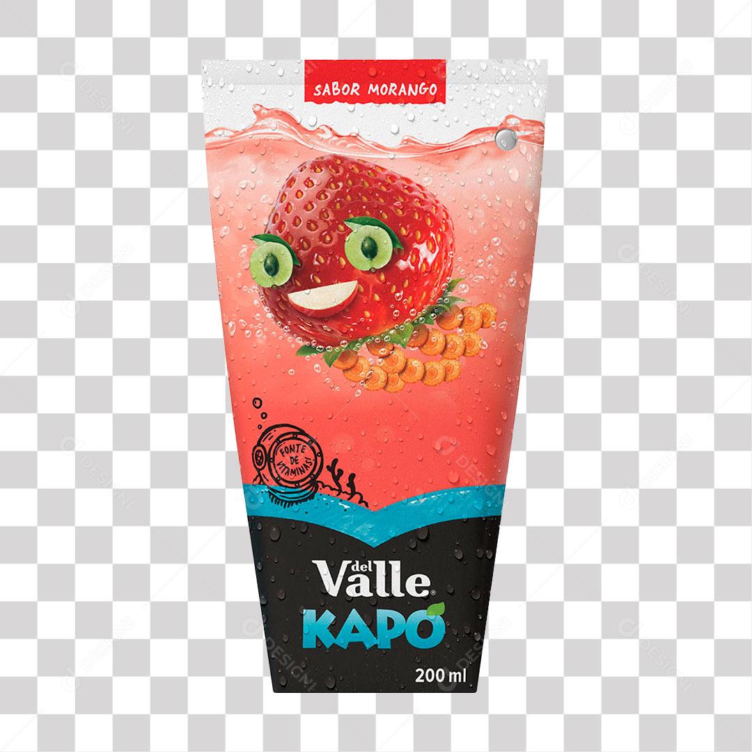 Bebida Del Valle Kapo Morango 200ml PNG Transparente