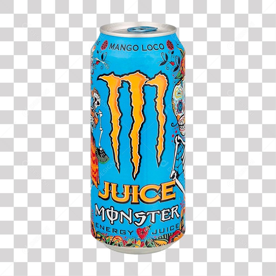 Bebida Energética Monster Mango Loco Lata 473ml PNG Transparente