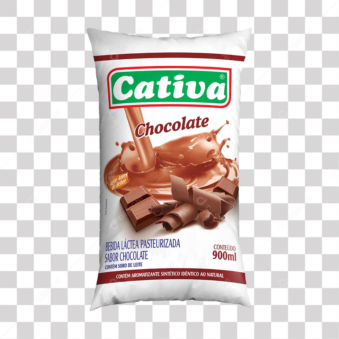 Bebida Láctea Cativa 900ml Chocolate PNG Transparente