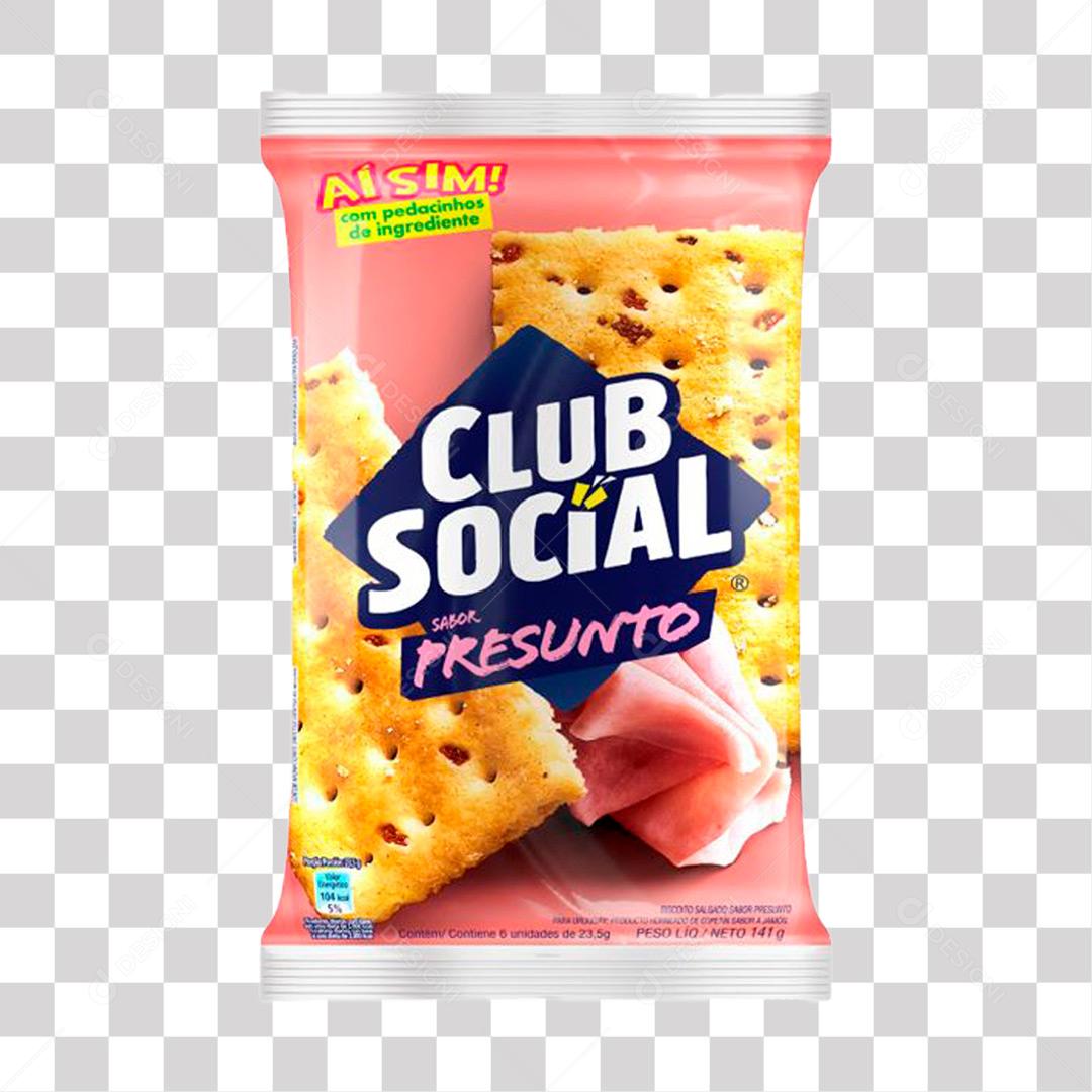 Biscoito Club Social Presunto 141g PNG Transparente