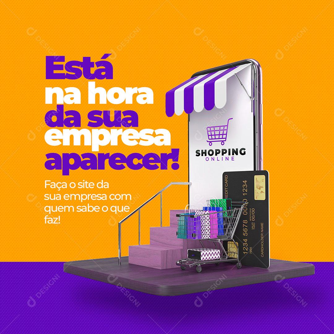 Loja Virtual Está Na Hora Da Sua Empresa Aparecer Marketing Digital PSD Editável