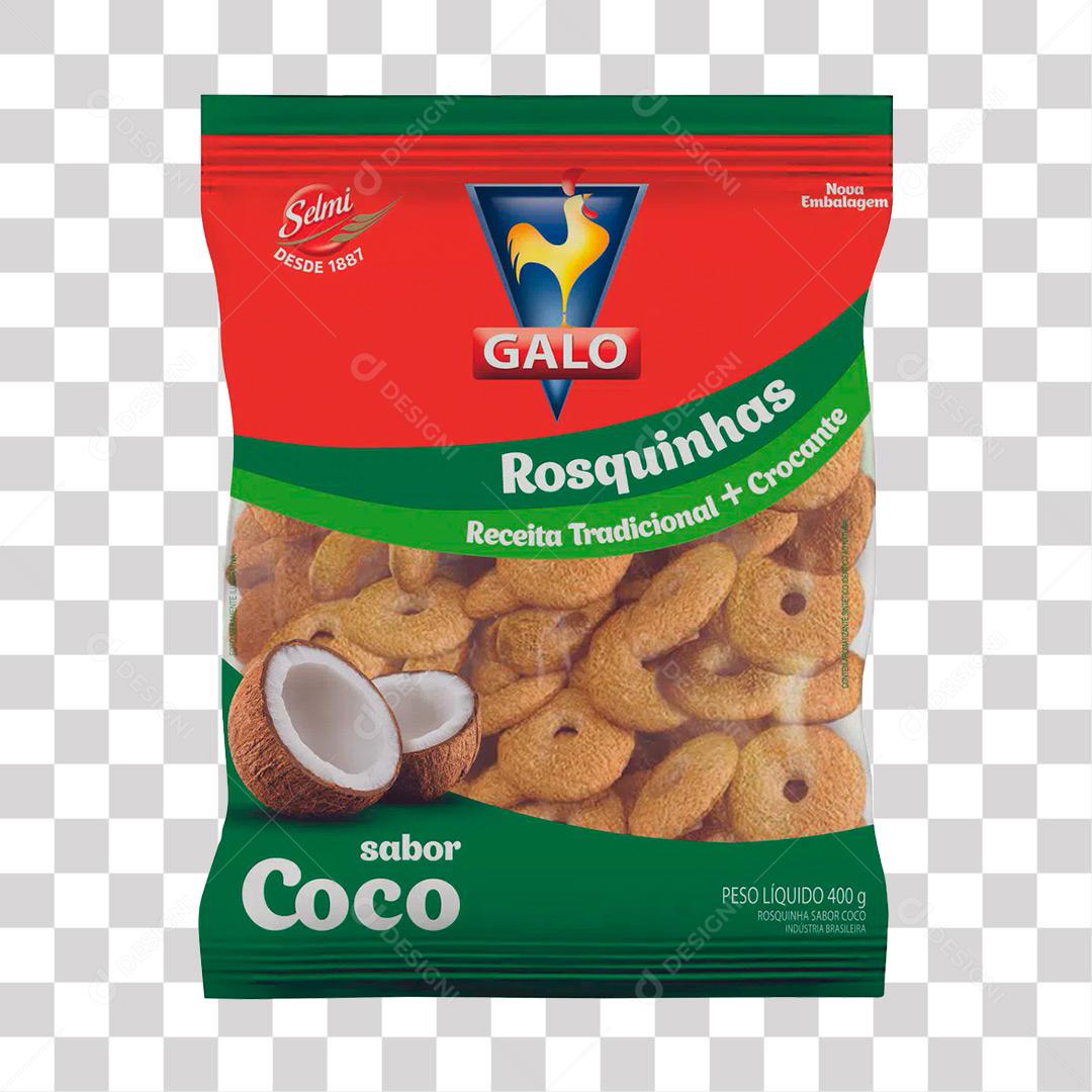 Biscoito Rosquinha Galo 400g Coco PNG Transparente