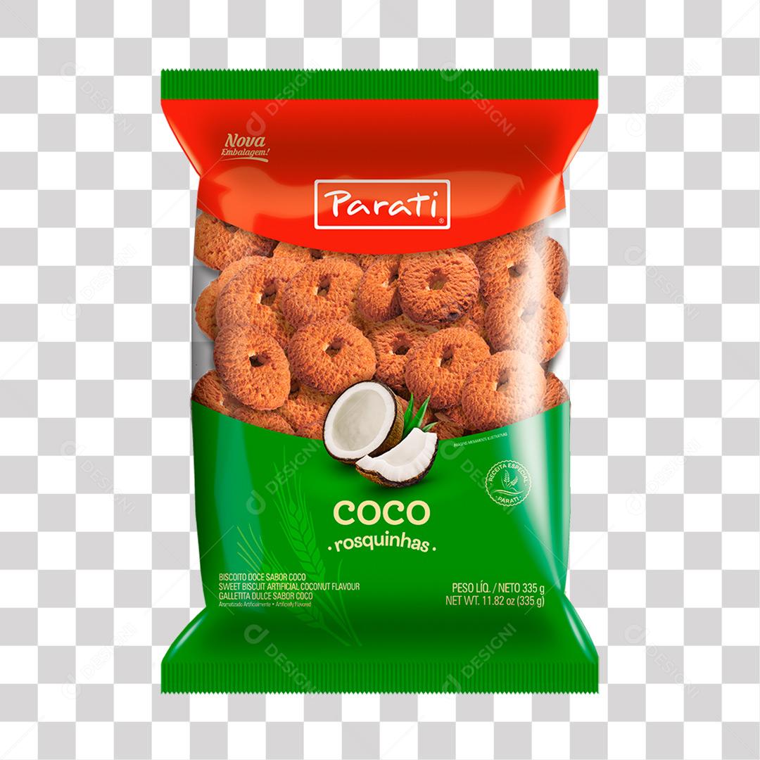 Biscoito Rosquinha Parati Coco 335G PNG Transparente