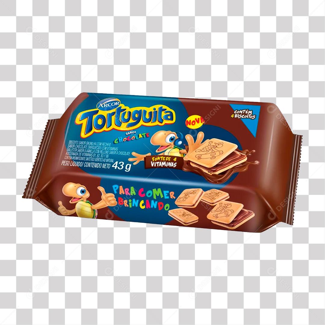 Biscoito Tortuguita Recheado Chocolate 43G PNG Transparente