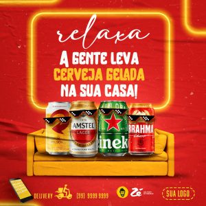 A Gente Lava A Cerveja Na Sua Casa Social Media PSD Editável