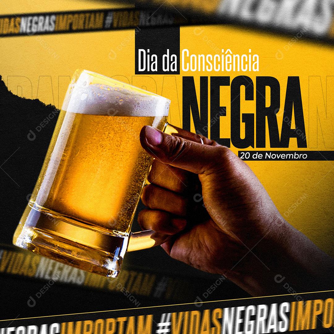 Consciência Negra Social Media Datas Comemorativas Afrodescendente PSD Editável
