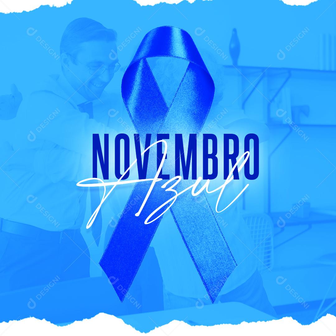 Novembro Azul Data Comemorativa Social Media PSD Editável