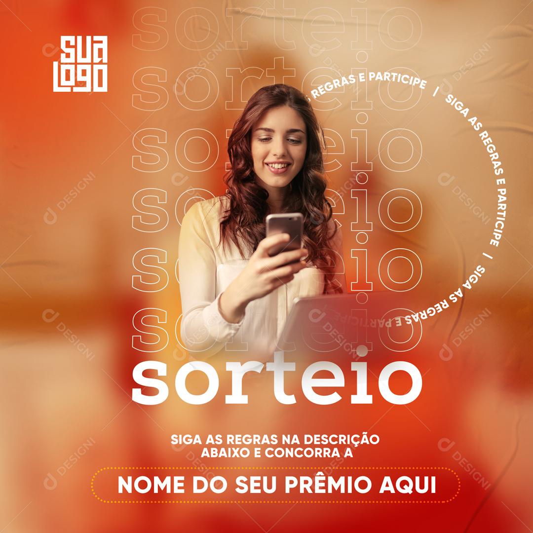 Sorteio Siga na Descrição Abaixo E Concorra Social  Media PSD Editável