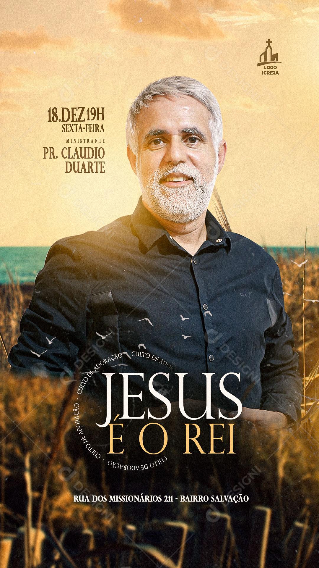 Flyers Gospel Culto Evangelico De Ensino PSD Editável