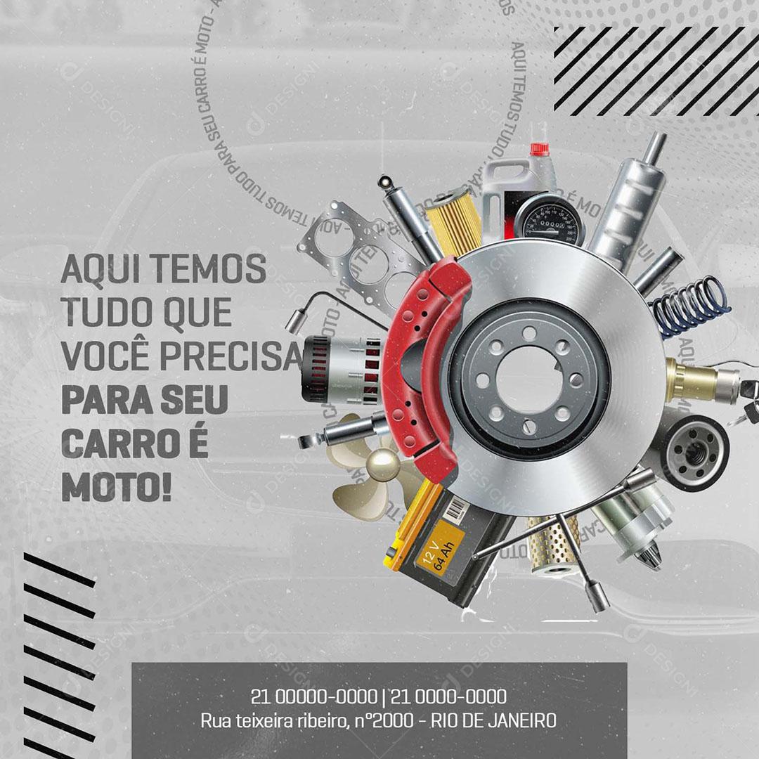 Social Media Oficina Mecânica Aqui Temos Tudo Que Você Precisa PSD Editável