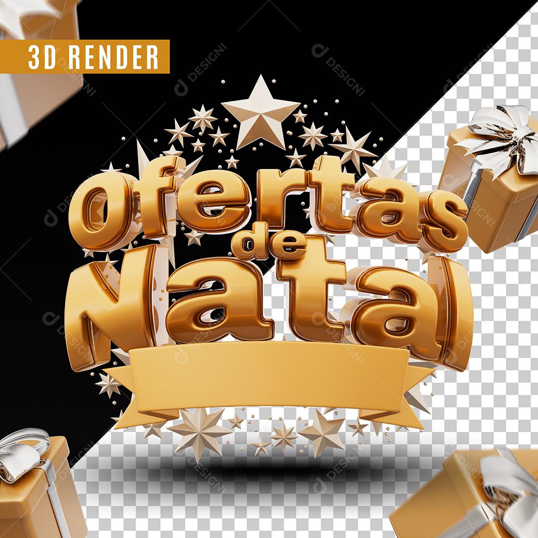 Selo 3D Para Composição Ofertas De Natal PSD