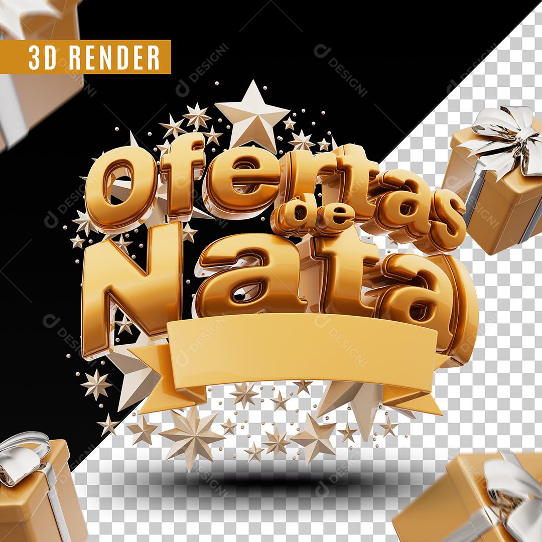 Selo 3D Para Composição Ofertas De Natal PSD