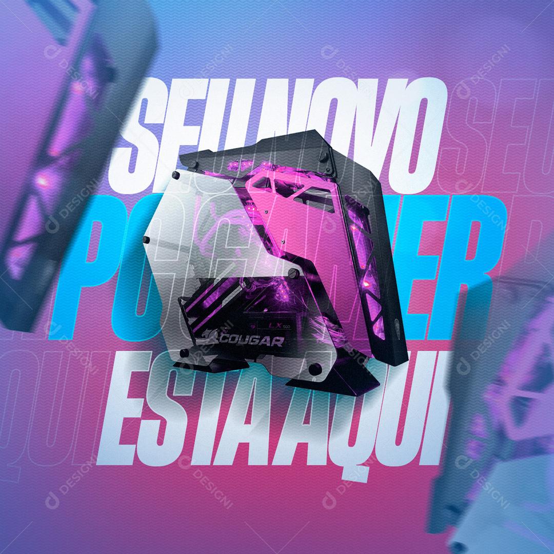 Seu Pc gamer Esta Aqui A Sua Espera Social Media PSD Editável