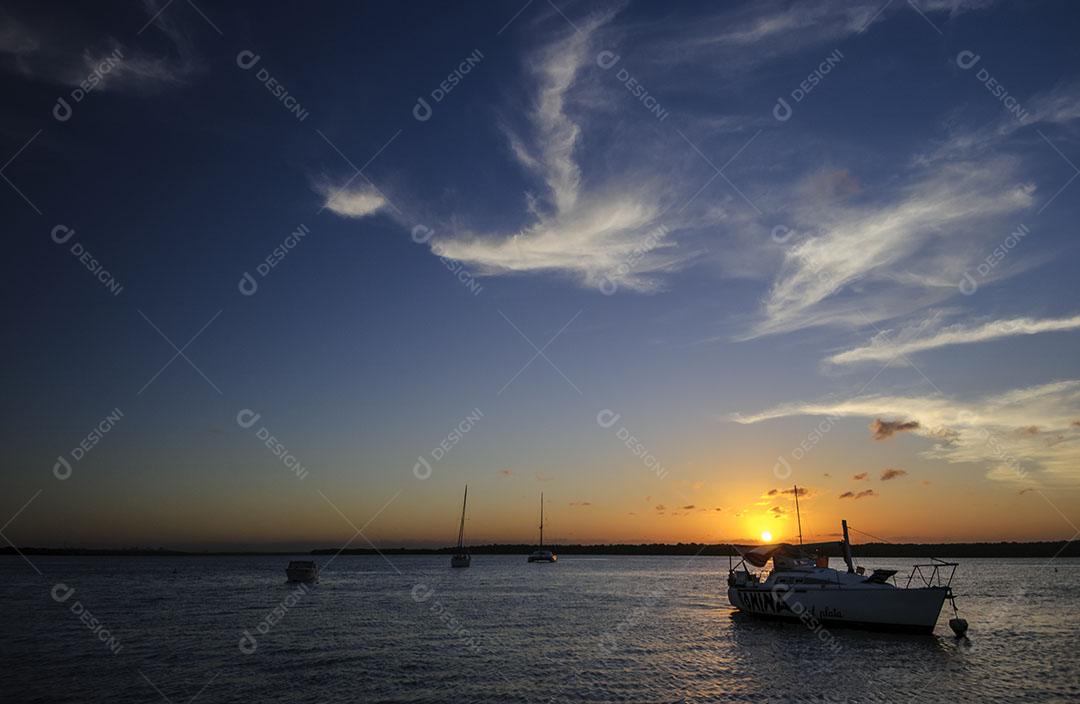 Foto Pôr Sol Praia Jacaré Cabedelo Perto João Pessoa Paraíba Brasil Imagem JPG