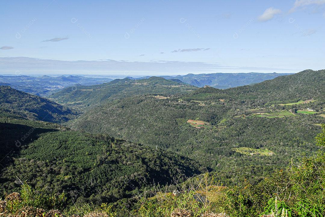Foto Serra Arvores Montanhas Ceu Limpo Gaúcha Zona Rural Imagem JPG