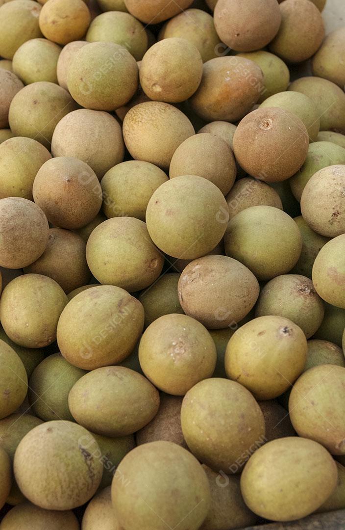 Foto Sapoti Frutas Tropicais Brasileiras Venda Feira Imagem JPG