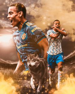 Flyer Jogador de Futebol Mason Greenwood Social Media PSD Editável