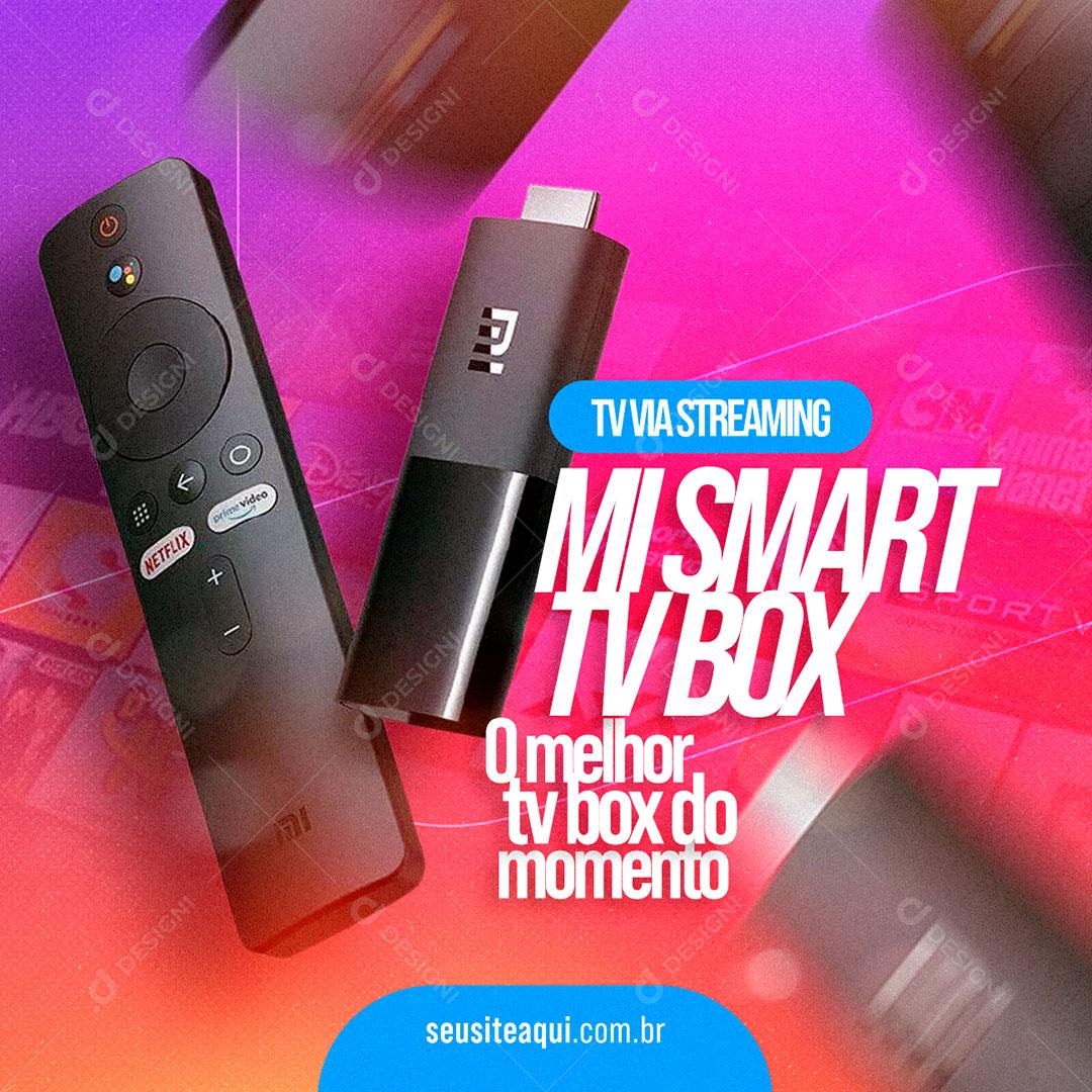Social Media IPTV MI Smart TV Box PSD Editável
