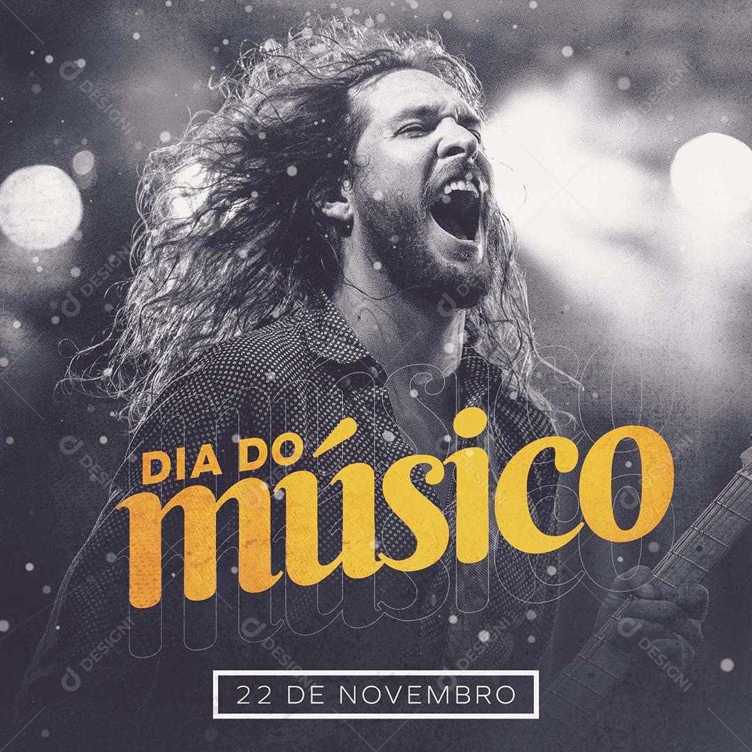 Datas Comemorativas Social Media Dia Do Músico PSD Editável