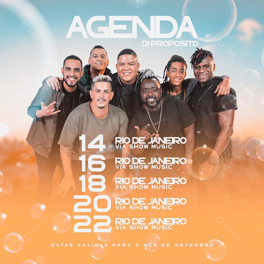 Flyers Show Agendas Artistas Di Proposito PSD Editável