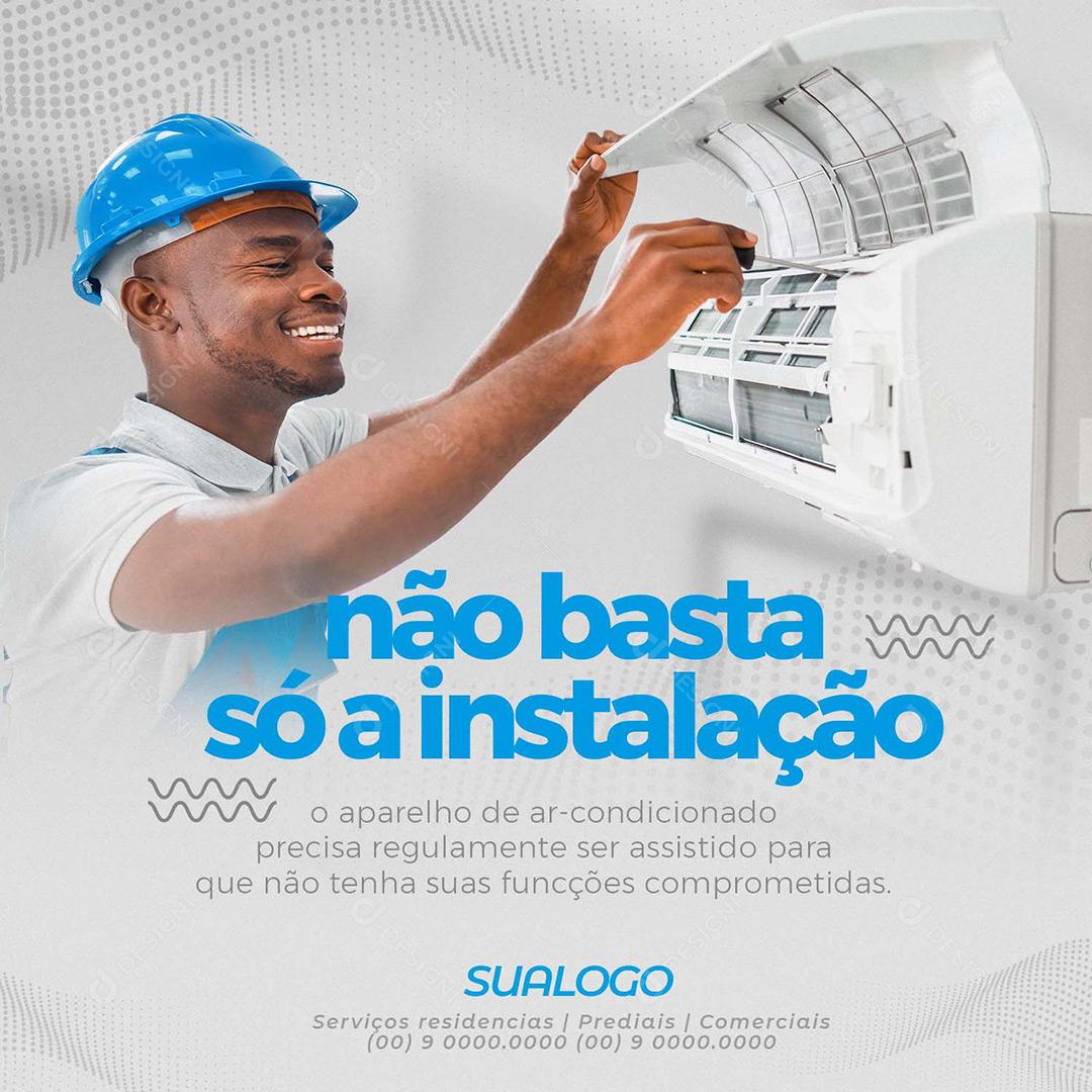 Manutenção De Ar Condicionado Social Media Limpezas Do Seu Ar PSD Editável