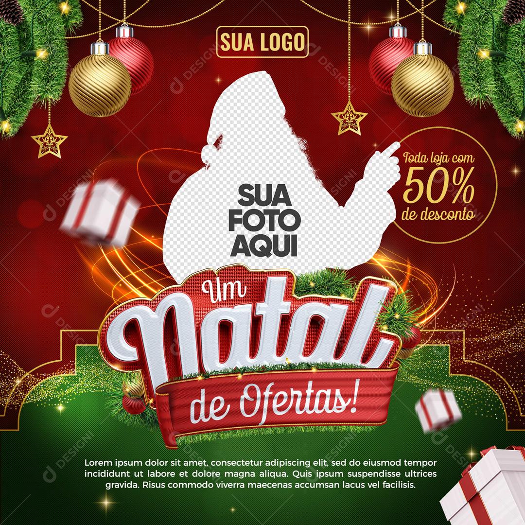 Um Natal De Ofertas Social Media PSD Editável