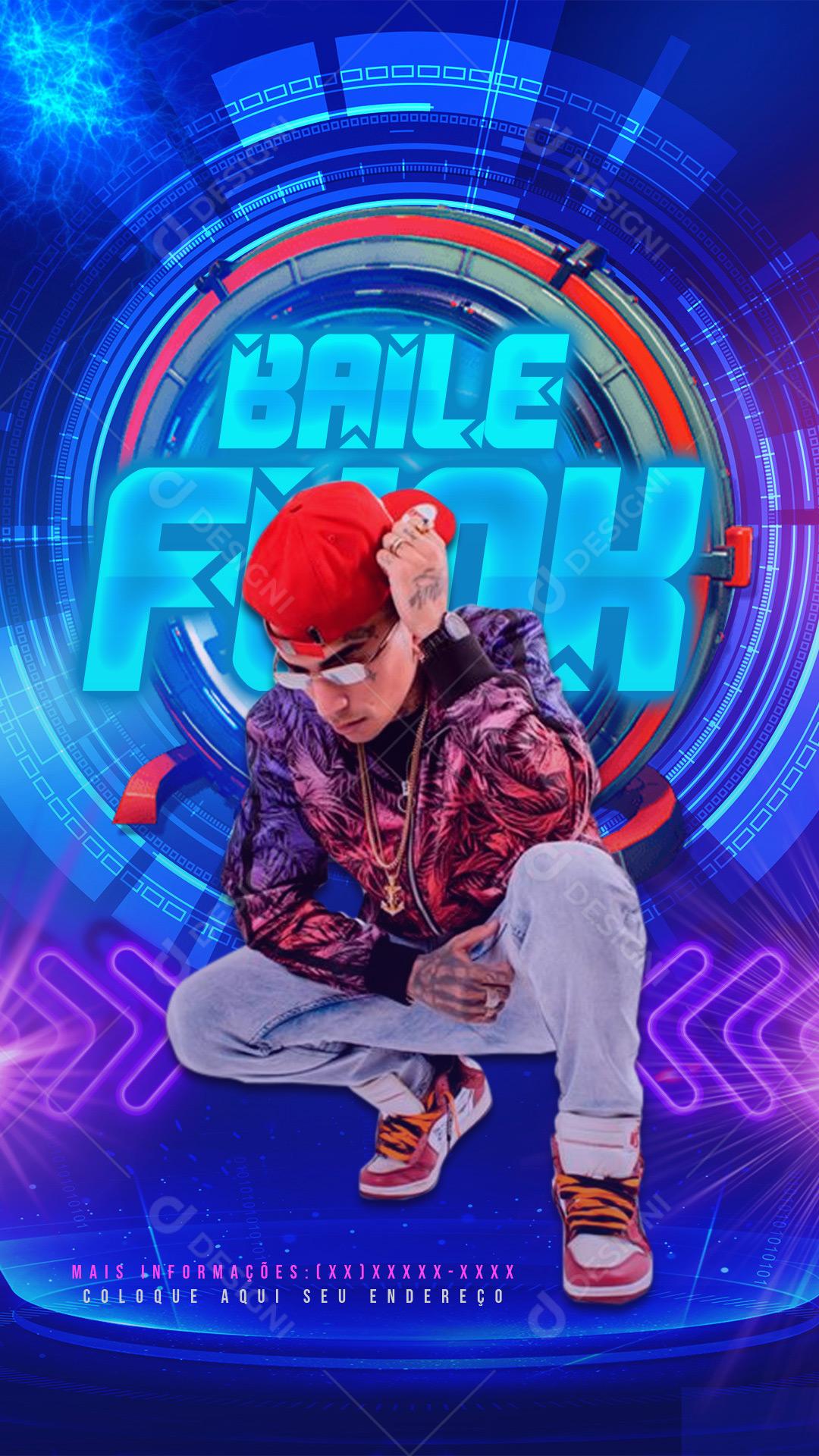 Social Media Flyers Show Baile Funk Agenda PSD Editável