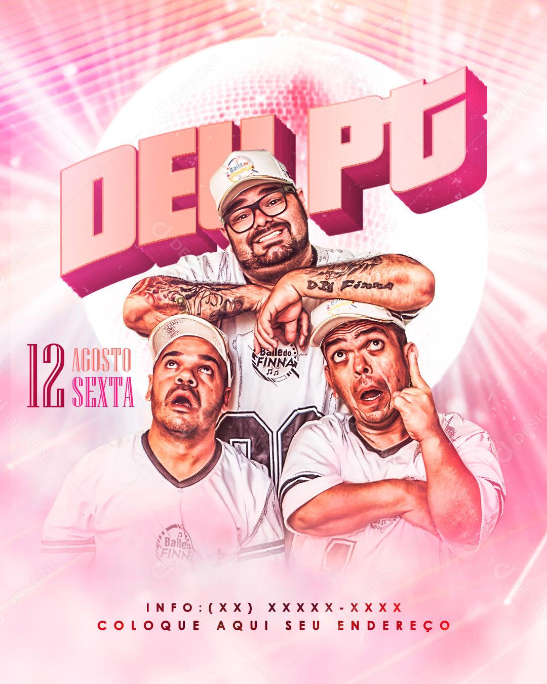 Social Media Flyers Funk Show Deu PT Agenda PSD Editáel