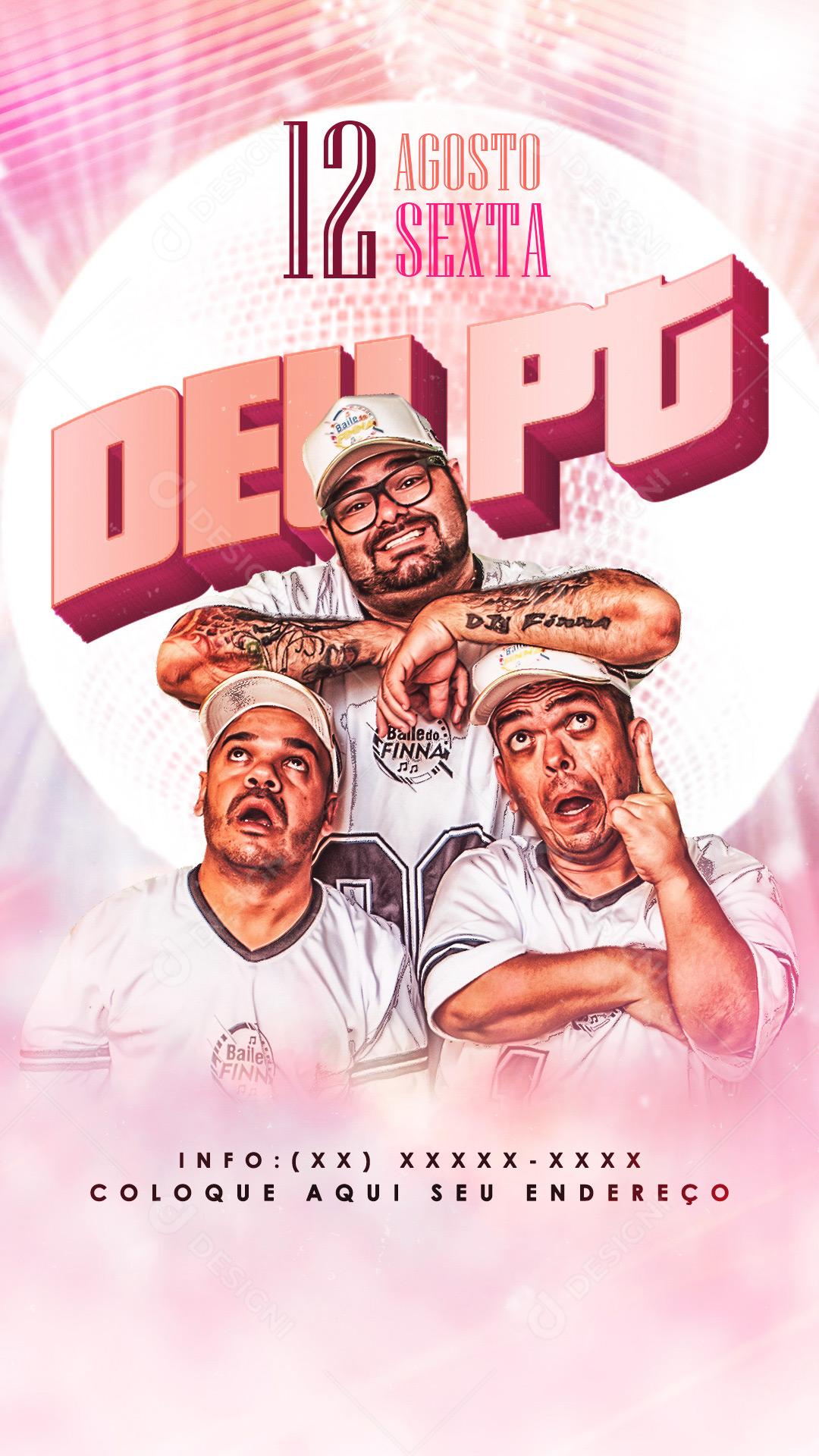 Flyers Funk Social Media Show Deu PT Agenda PSD Editável