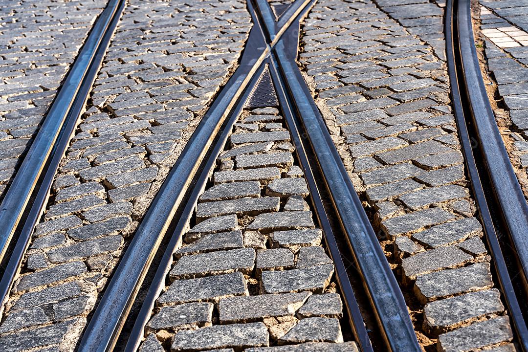 Estrada De Ferro Da Trilha Do Trem Na Natureza Imagem JPG