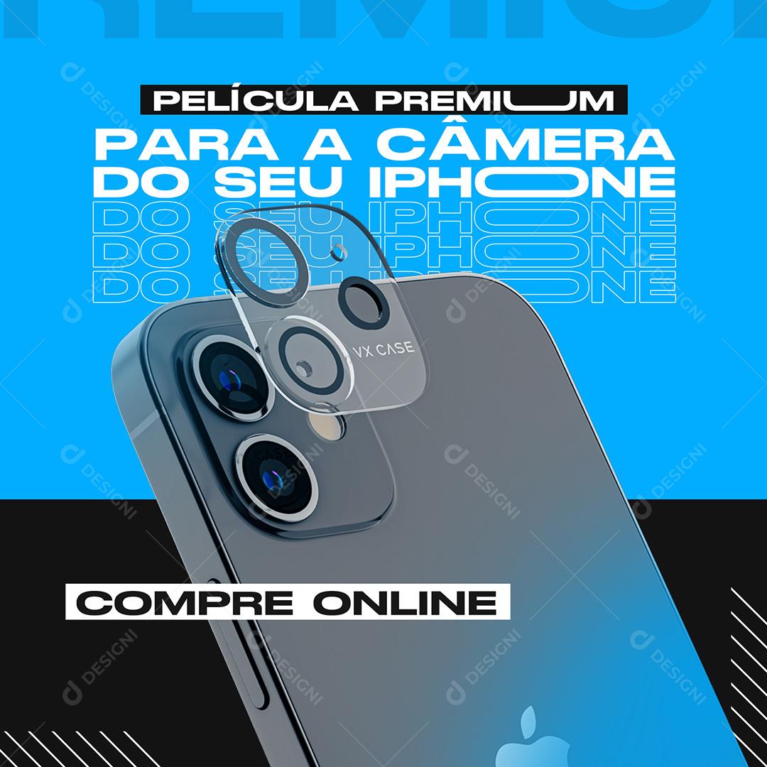 Post Celular Para A Câmera Do Seu Iphone Social Media PSD Editável